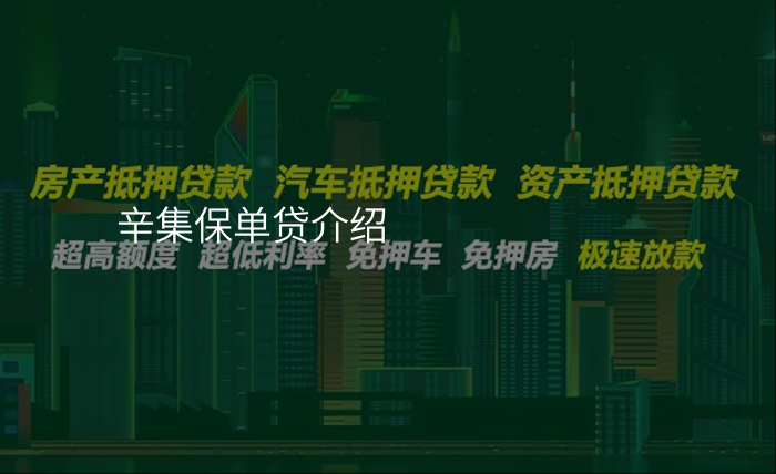 辛集保单贷介绍