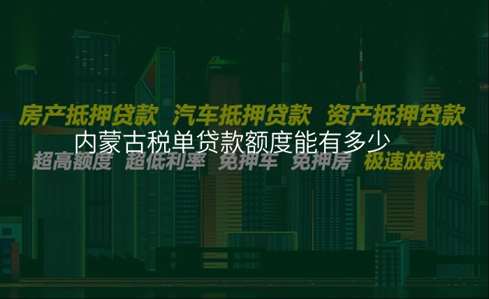 内蒙古税单贷款额度能有多少