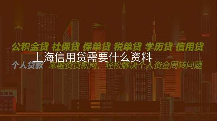 上海信用贷需要什么资料