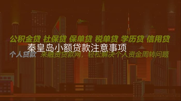 秦皇岛小额贷款注意事项