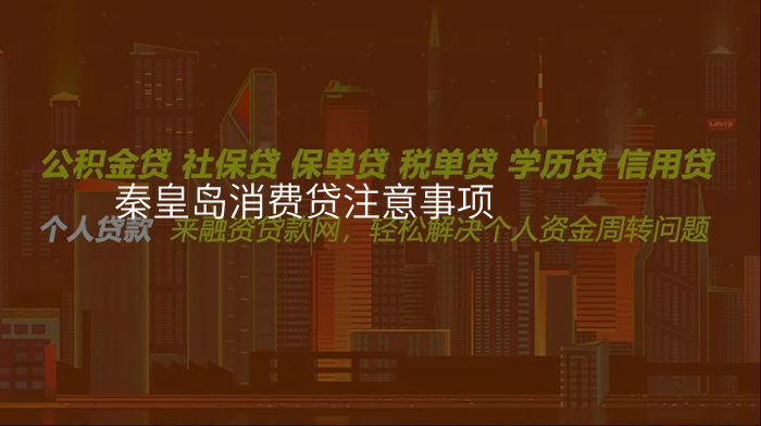 秦皇岛消费贷注意事项
