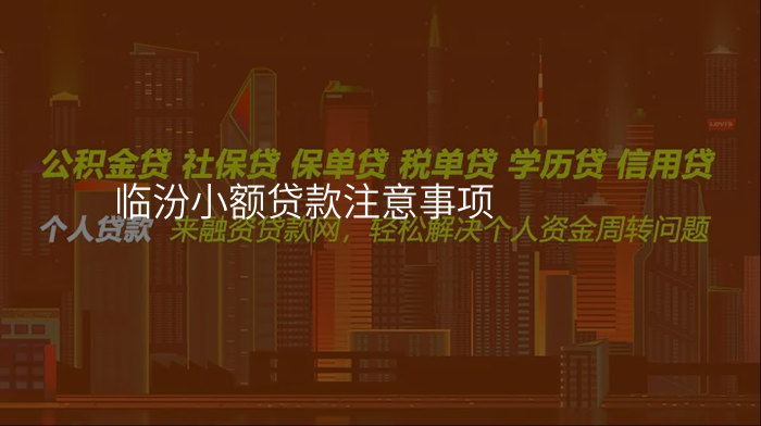 临汾小额贷款注意事项