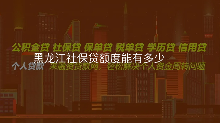 黑龙江社保贷额度能有多少