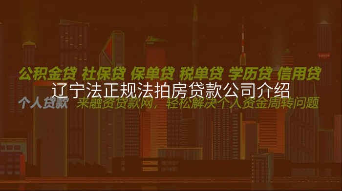 辽宁法正规法拍房贷款公司介绍
