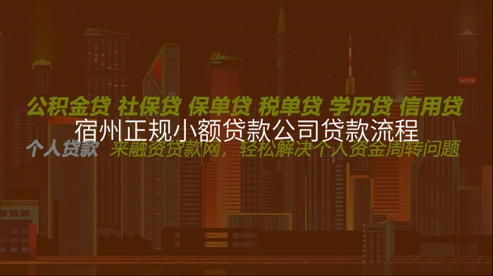 宿州正规小额贷款公司贷款流程