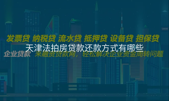 天津法拍房贷款还款方式有哪些
