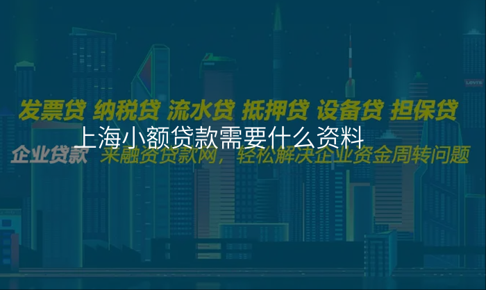 上海小额贷款需要什么资料
