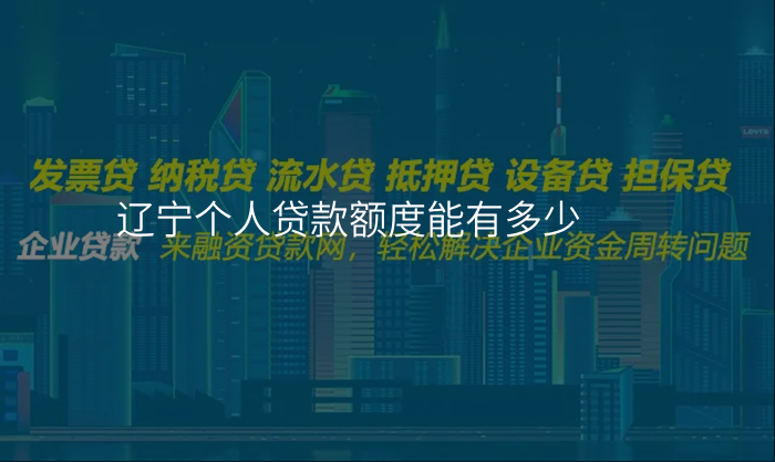 辽宁个人贷款额度能有多少