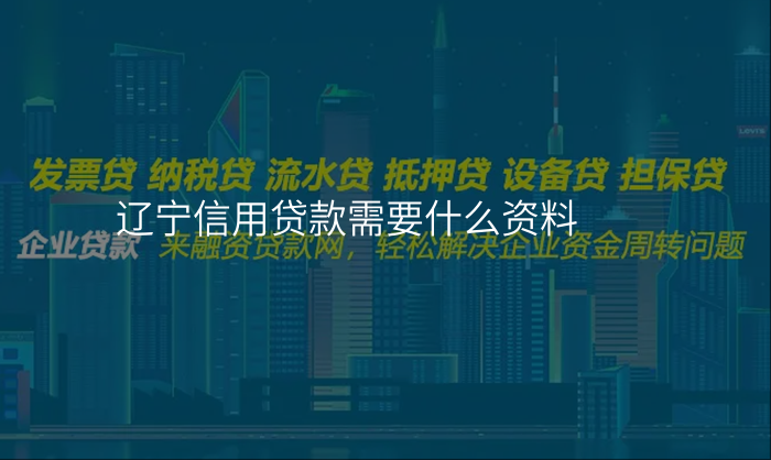 辽宁信用贷款需要什么资料