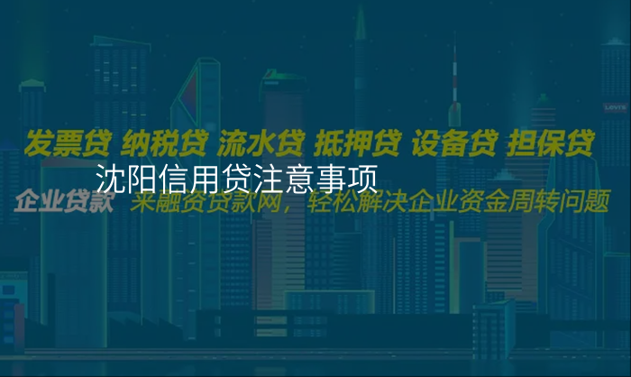 沈阳信用贷注意事项