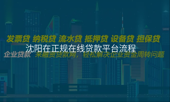 沈阳在正规在线贷款平台流程