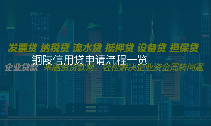 铜陵信用贷申请流程一览