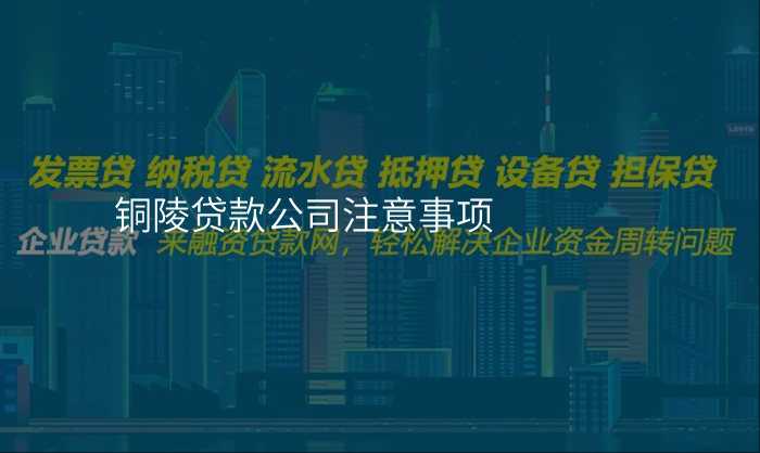铜陵贷款公司注意事项