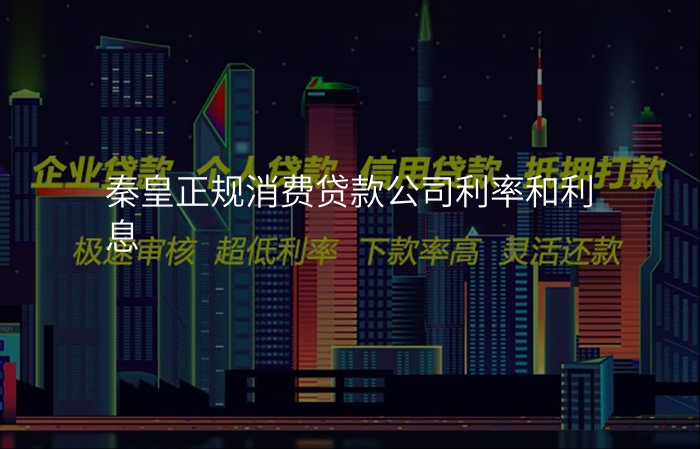 秦皇正规消费贷款公司利率和利息