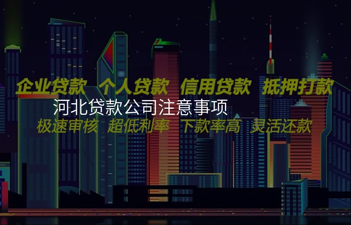 河北贷款公司注意事项