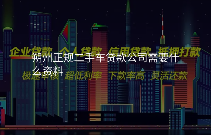 朔州正规二手车贷款公司需要什么资料