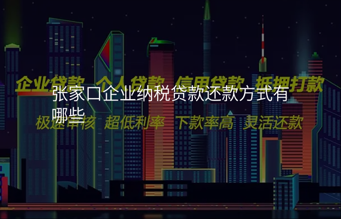 张家口企业纳税贷款还款方式有哪些