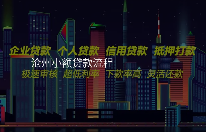 沧州小额贷款流程