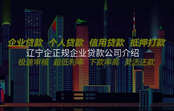 辽宁企正规企业贷款公司介绍