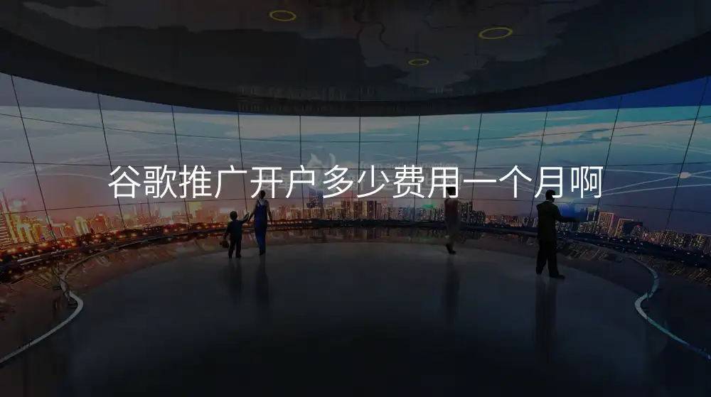 谷歌推广开户多少费用一个月啊