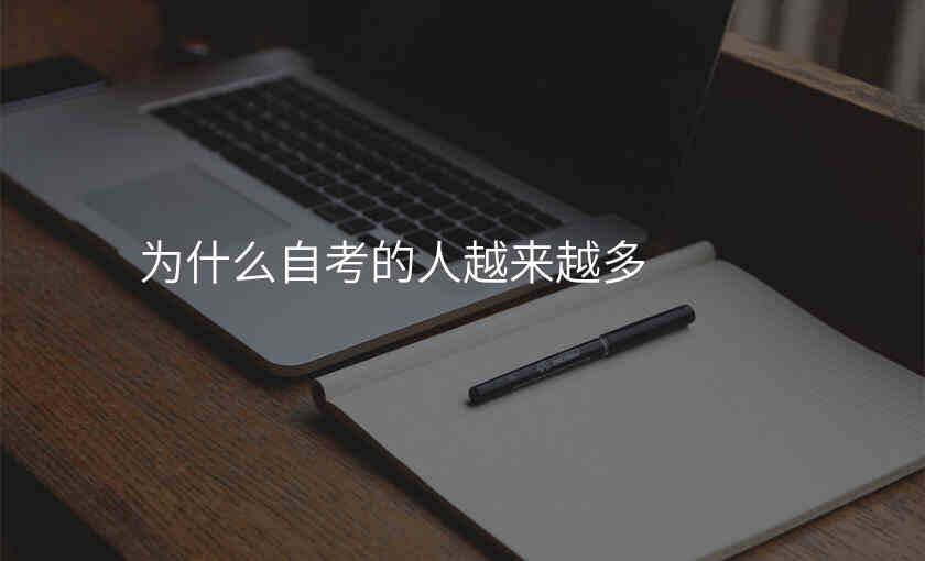 为什么自考的人越来越多