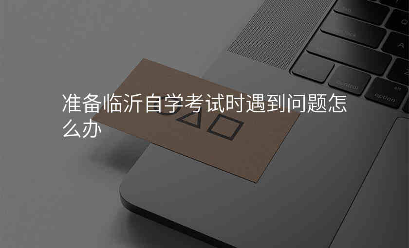 准备临沂自学考试时遇到问题怎么办