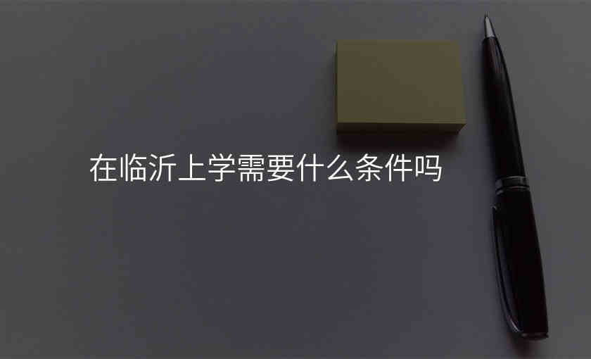 在临沂上学需要什么条件吗