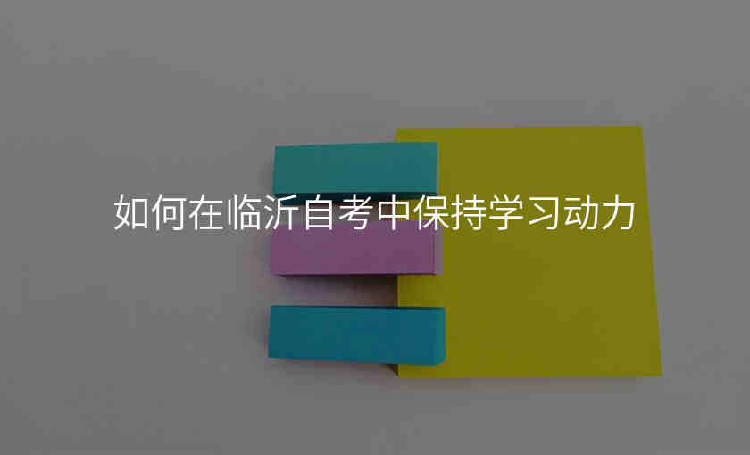 如何在临沂自考中保持学习动力
