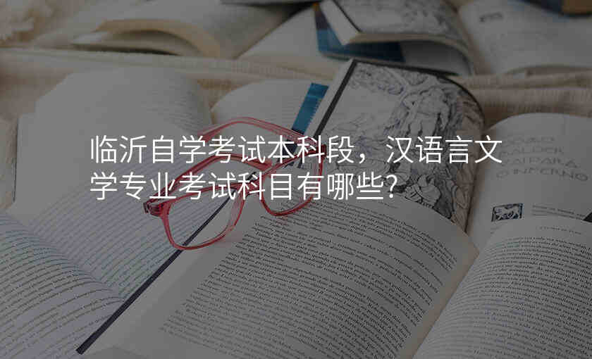 临沂自学考试本科段,汉语言文学专业考试科目有哪些?