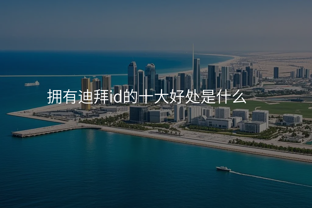 拥有迪拜id的十大好处是什么