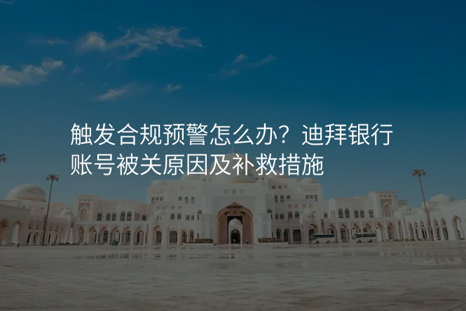触发合规预警怎么办?迪拜银行账号被关原因及补救措施