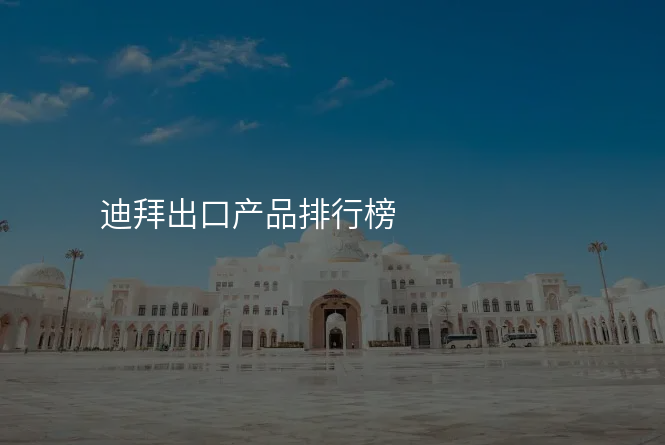 迪拜出口产品排行榜