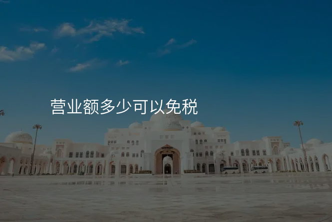 营业额多少可以免税