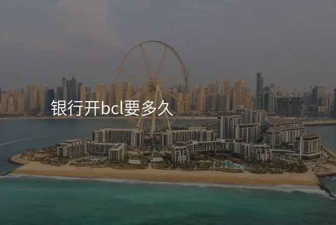 银行开bcl要多久