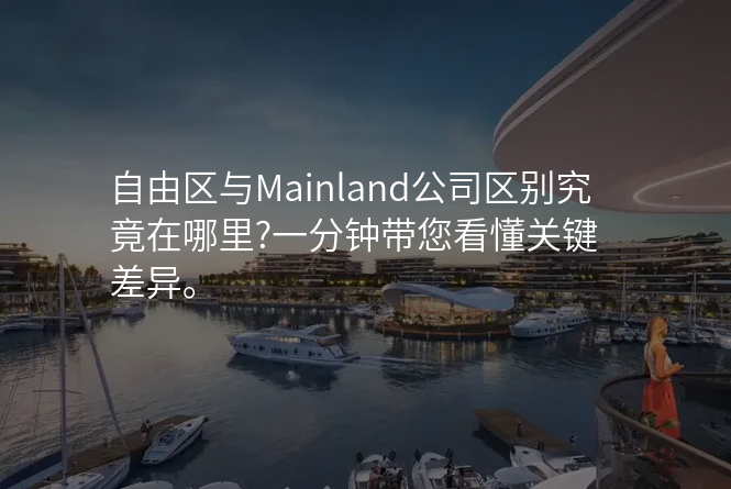 自由区与Mainland公司区别究竟在哪里?一分钟带您看懂关键差异。