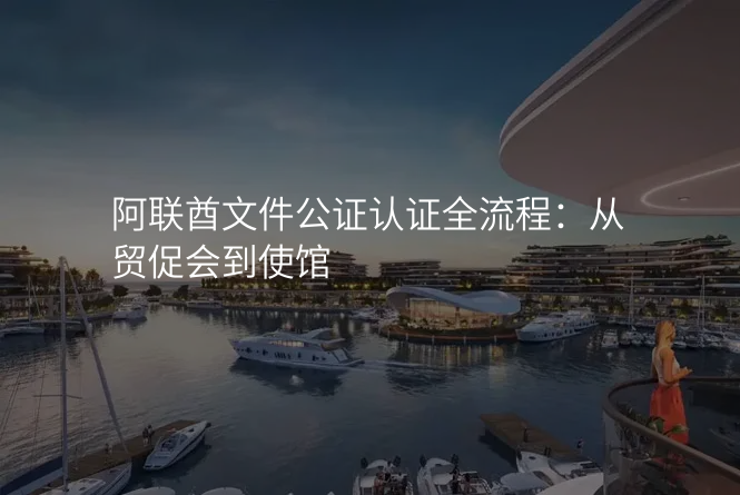 阿联酋文件公证认证全流程:从贸促会到使馆