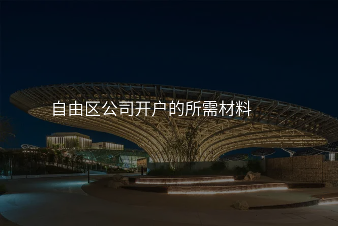 自由区公司开户的所需材料