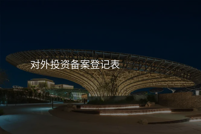 对外投资备案登记表