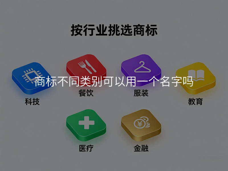 商标不同类别可以用一个名字吗