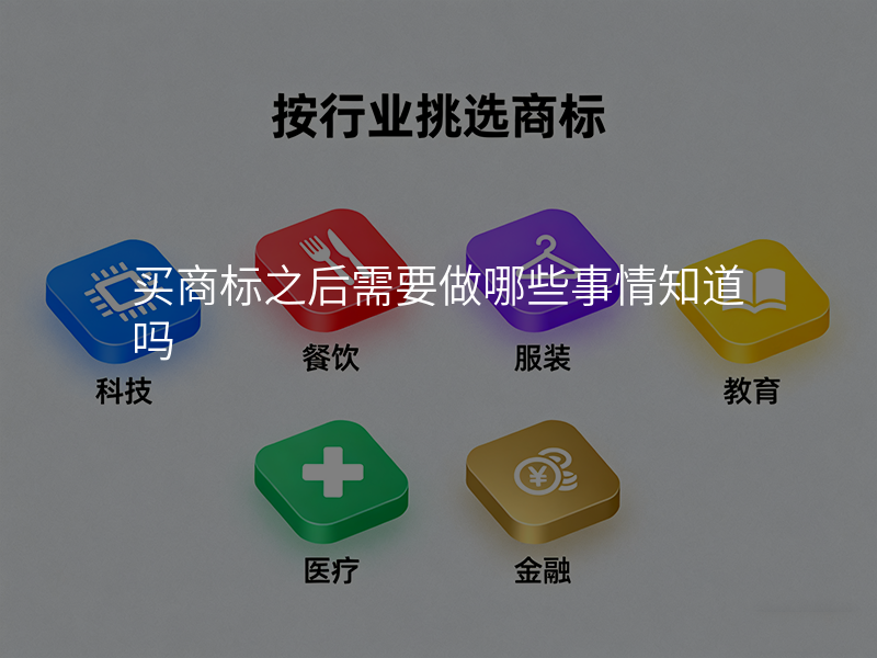 买商标之后需要做哪些事情知道吗 买商标之后需要做哪些事情知道吗