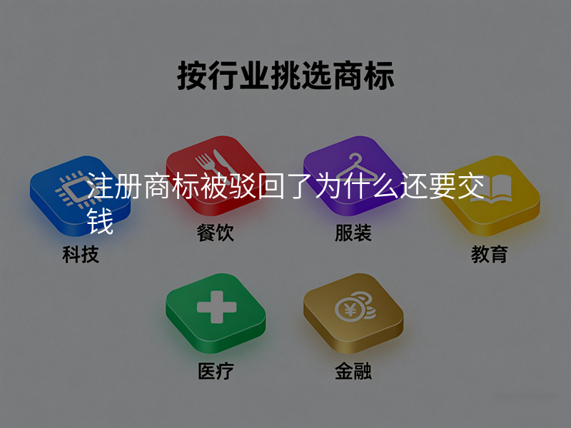 注册商标被驳回了为什么还要交钱