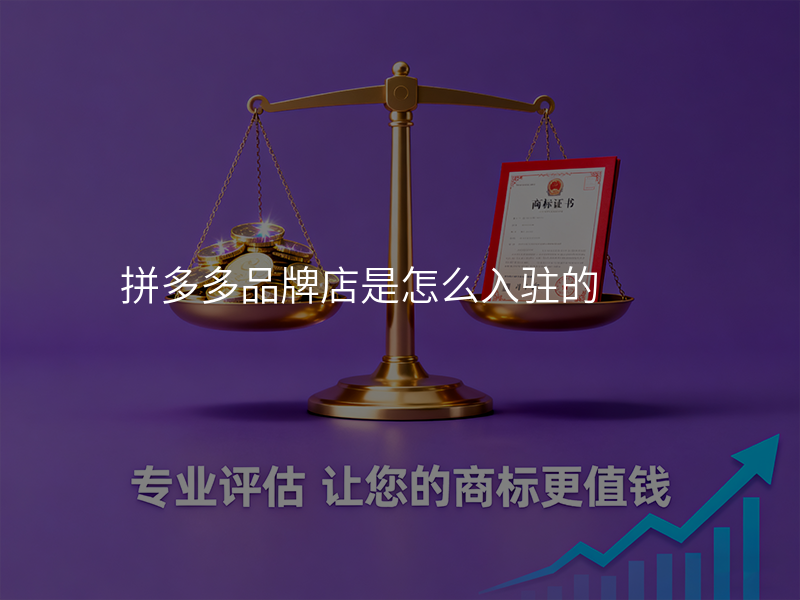 拼多多品牌店是怎么入驻的