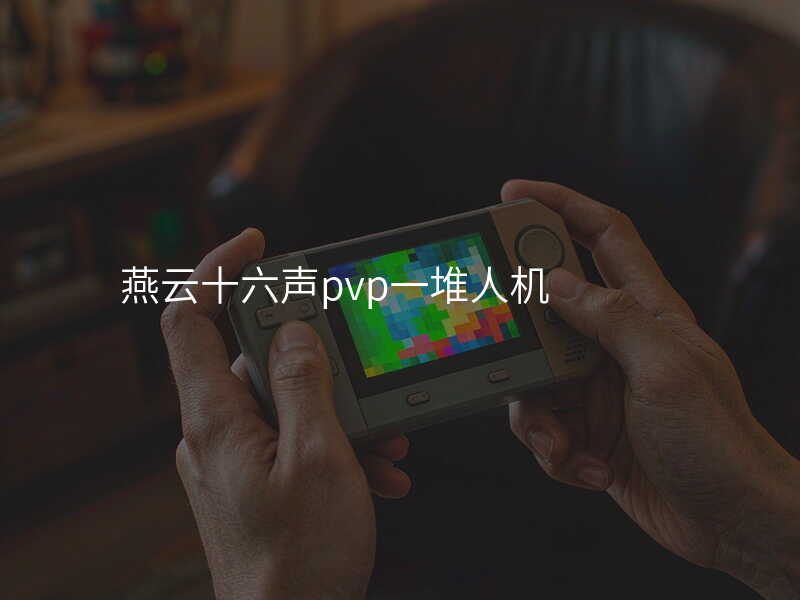 燕云十六声pvp一堆人机