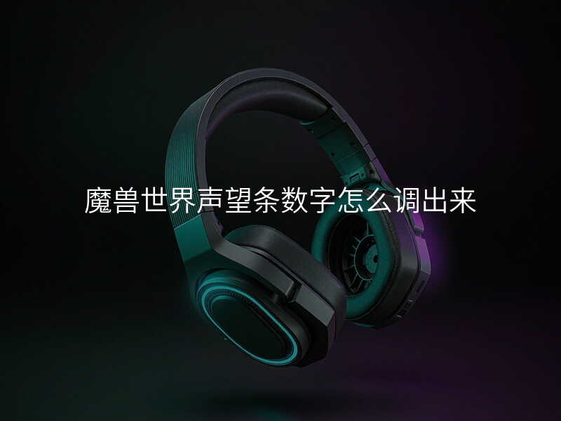魔兽世界声望条数字怎么调出来