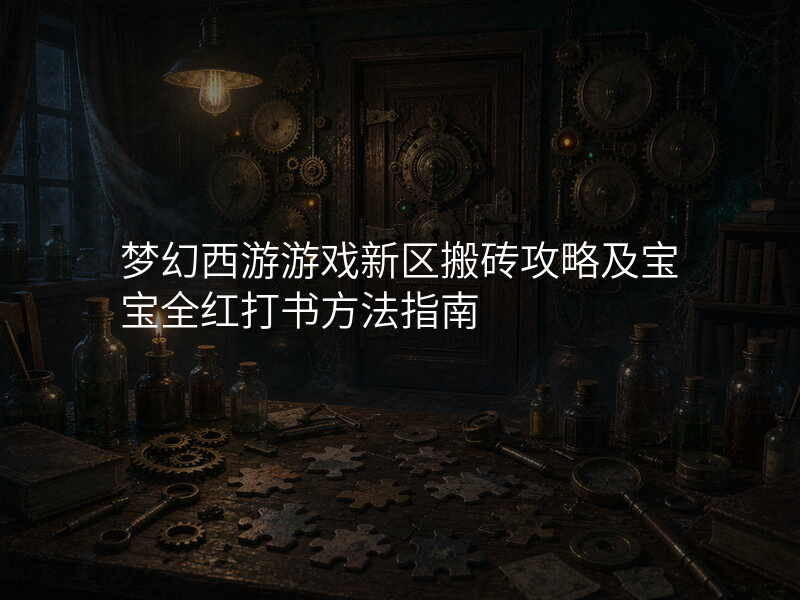梦幻西游游戏新区搬砖攻略及宝宝全红打书方法指南